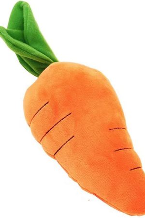Cute Carrot-Shaped Crinkle Plush Dog Toy with Squeaker, Bite-Resistant for All Breeds