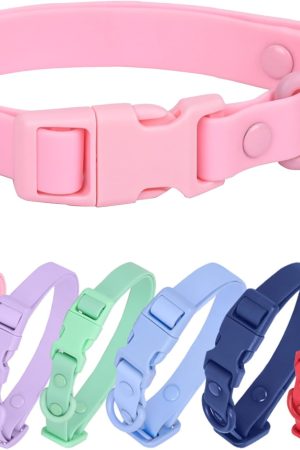 Waterproof Rubber Dog Collar with Safety Buckle