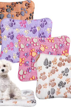 4-piece ultra-soft mat for cats, dogs, and small animals (guinea pigs)